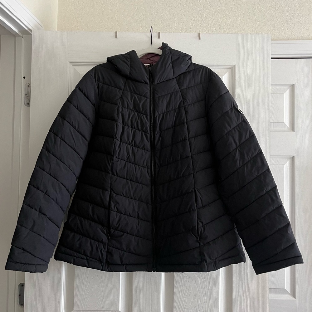 HFX Performance charcoal grey puffer winter coat!